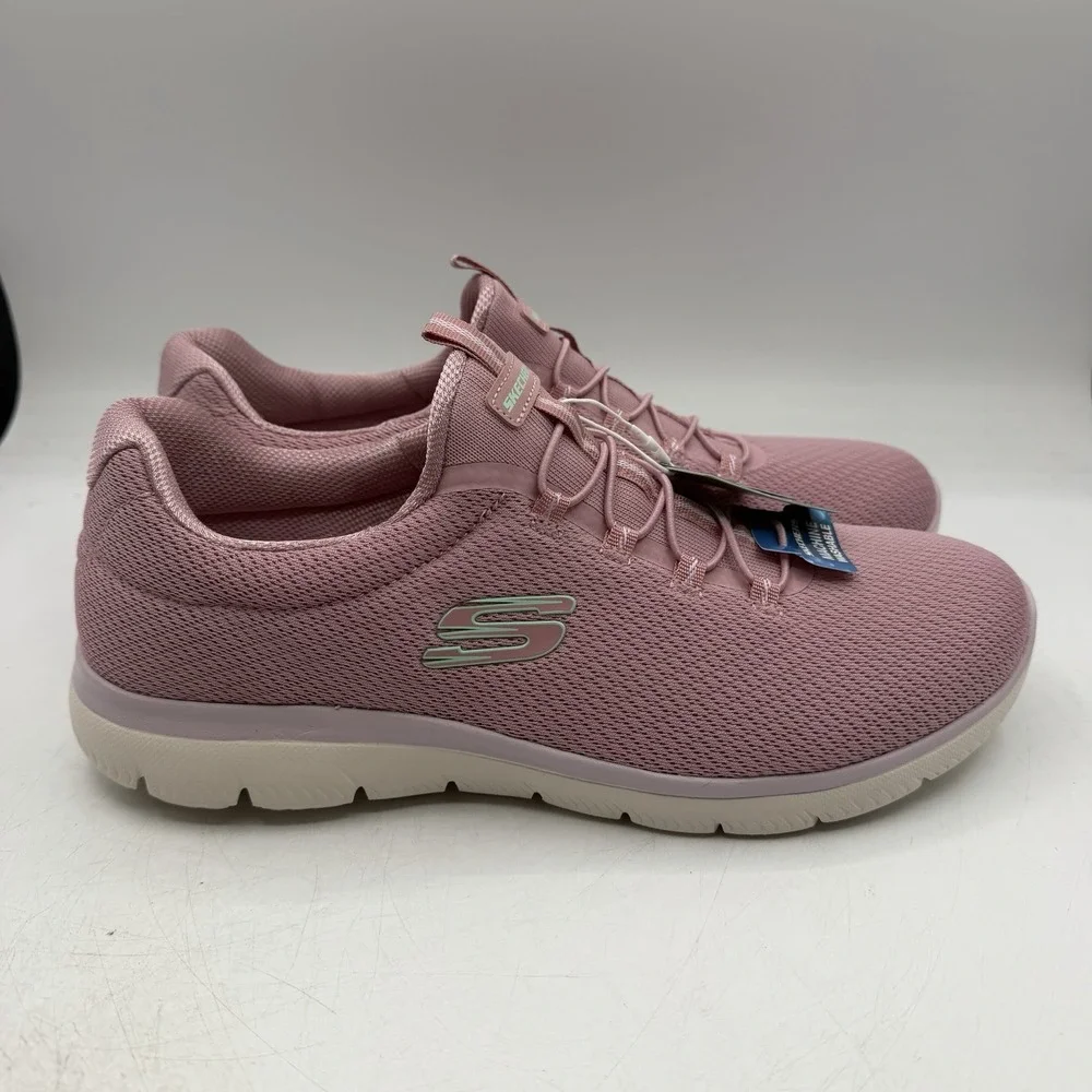 Skechers Summits Summer Blush Shoes Womens Sz 11 Mauve Slip On Sneaker 150268